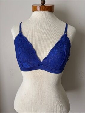 Lace Bralette in Royal Blue - Women’s Intimates by tart noir